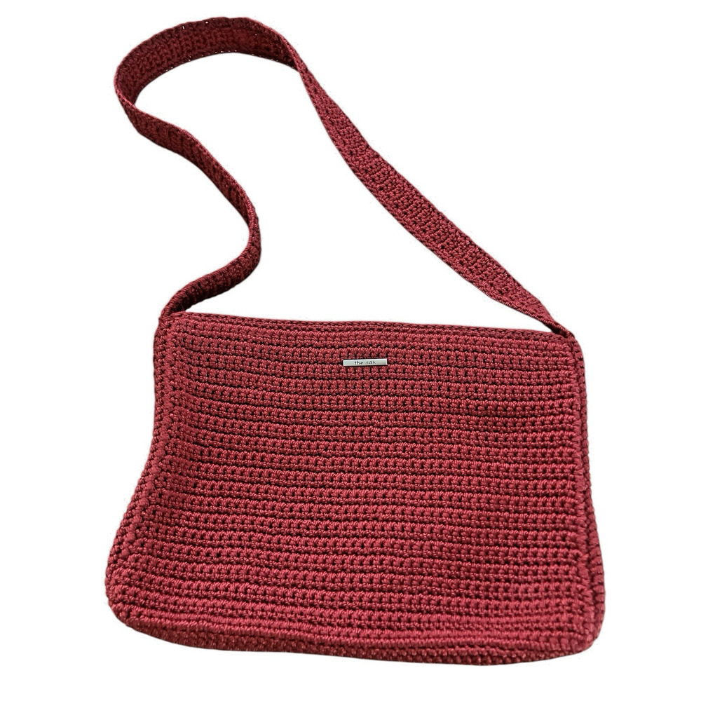SAK Red Crocheted Handbat